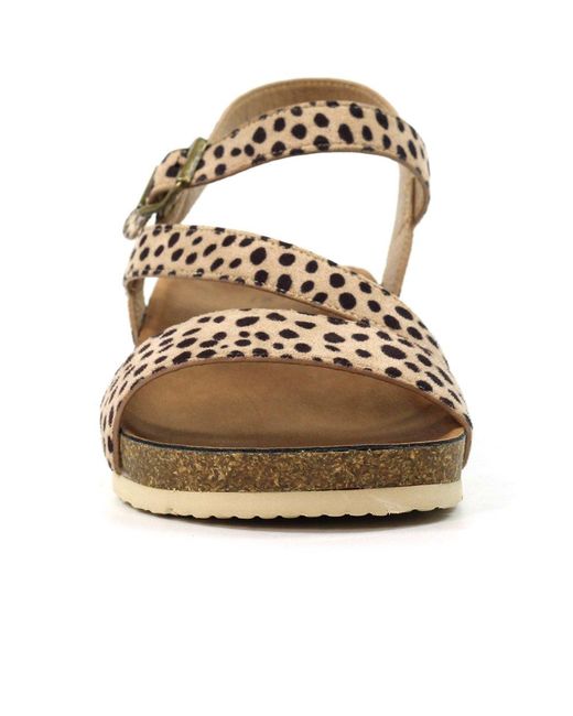 Lunar (GRS) Brown Muster Wedge Sandals