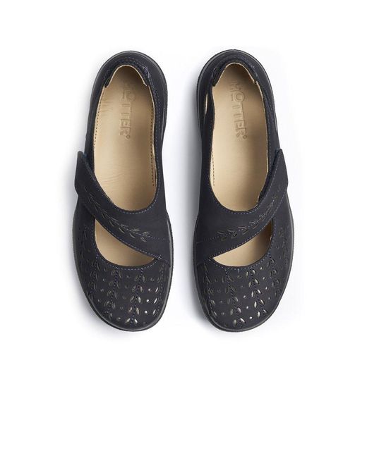 Hotter Blue Daphne Mary Jane Shoes