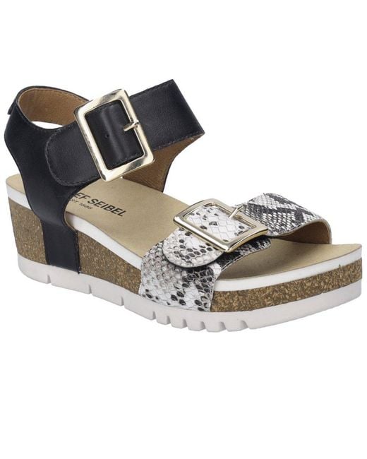 Josef Seibel Metallic Quinn 02 Ladies Wedge Heel Sandals