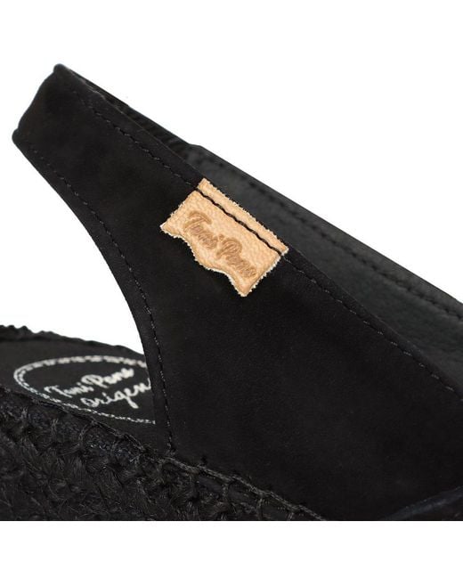 Toni Pons Black Bernia Wedge Heel Espadrilles Sandals