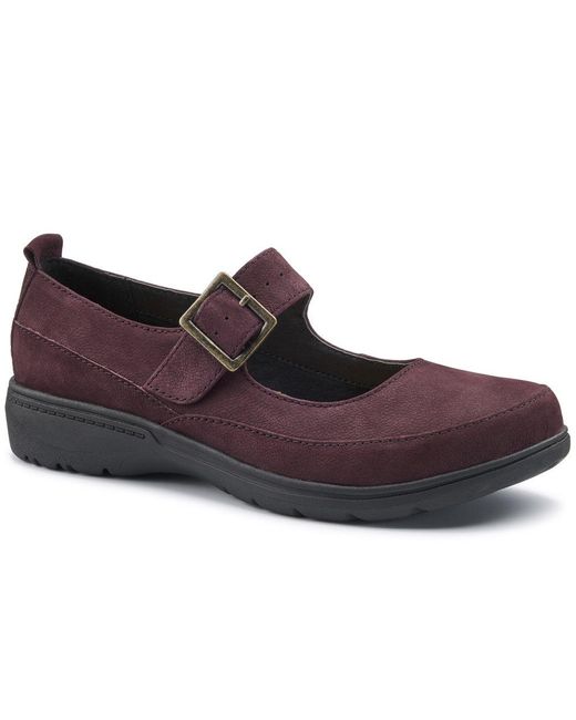Hotter Brown Verity Wide Fit Mary Jane Shoes