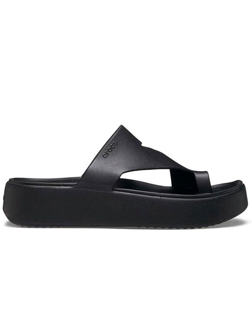 CROCSTM Black Getaway Platform Toe Loop Sandals