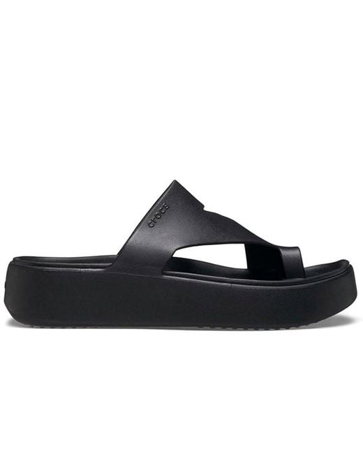 CROCSTM Black Getaway Platform Toe Loop Sandals