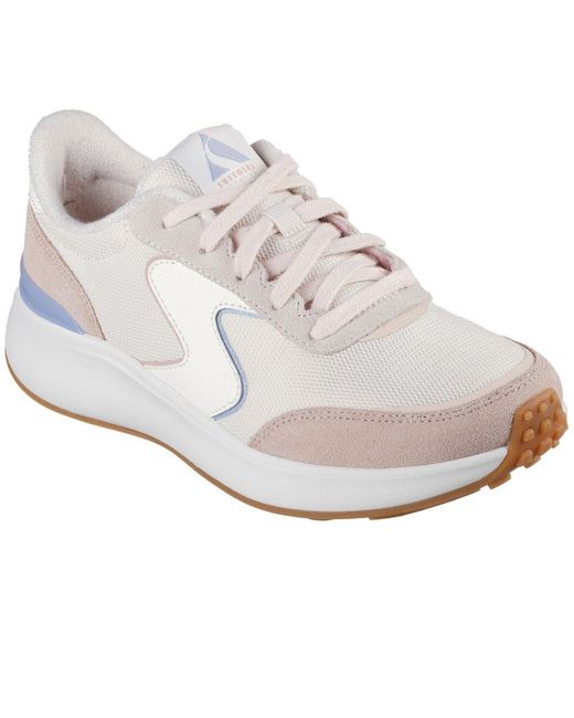 Skechers White Blvd Retro Runner Trainers