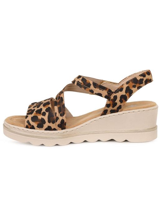 Rieker Metallic Haiti Wedge Heel Sandals