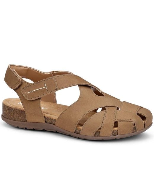 Hotter Brown Carpa Wide Fit Sandals