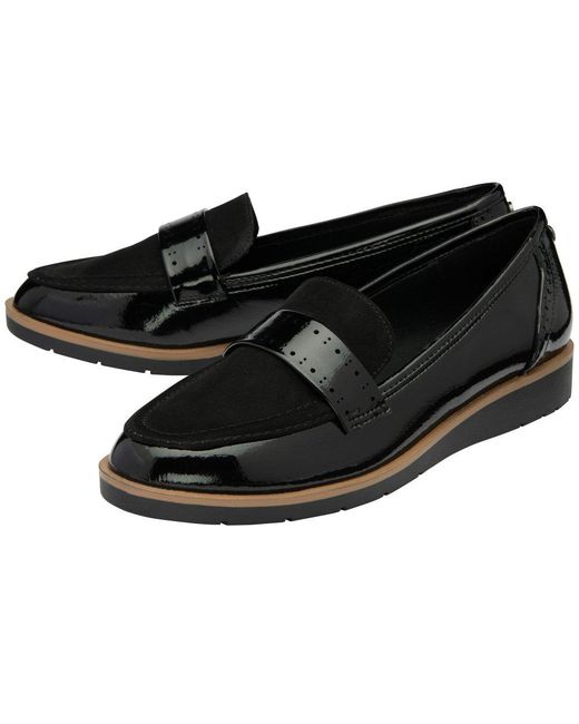Lotus Black Cambridge Loafers