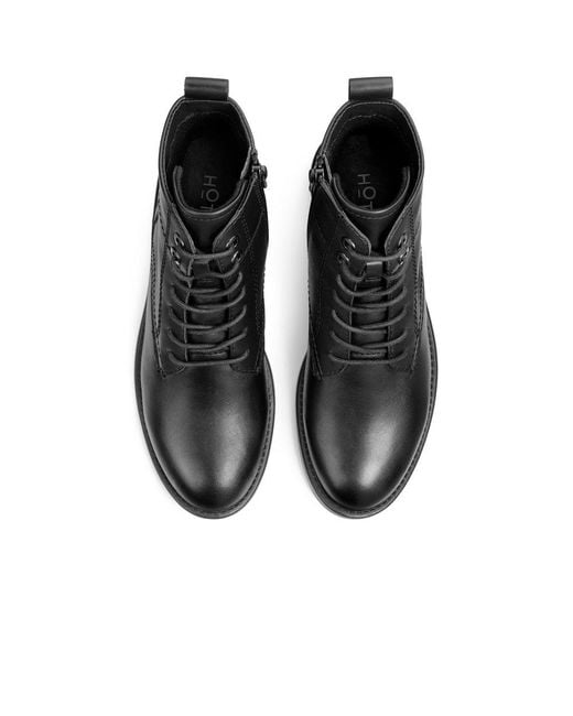 Hotter Black Surrey Biker Boots