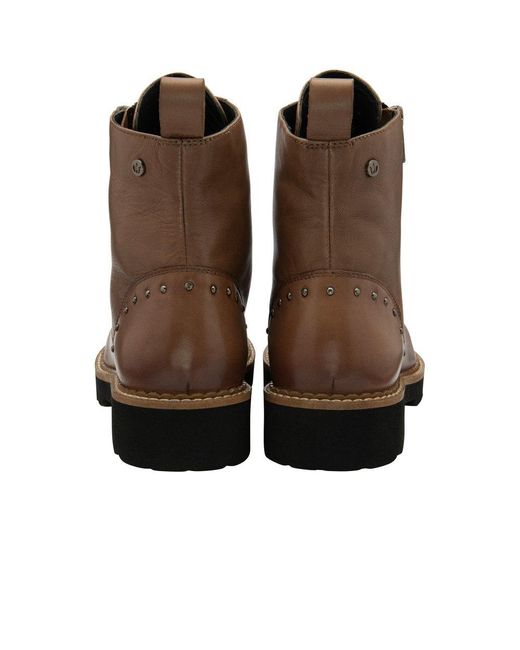 Lotus Brown Braxton Ankle Boots