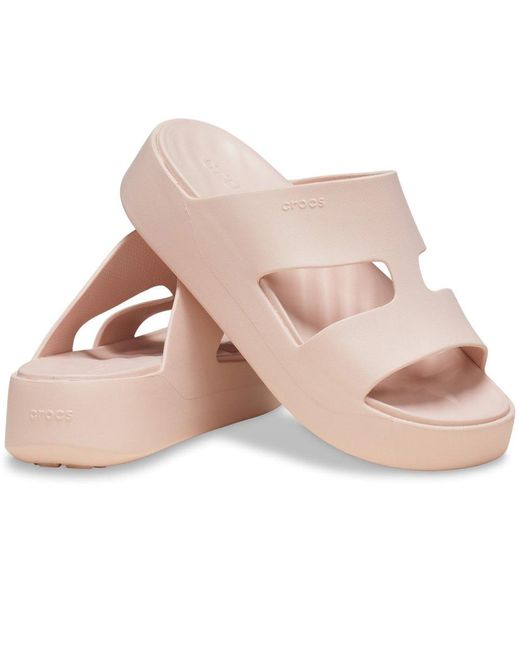 CROCSTM Pink Getaway Platform H-Strap Mules