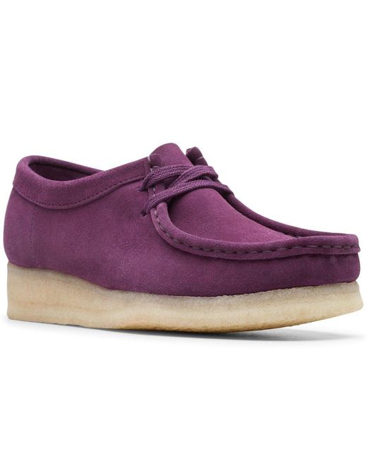 Clarks Wallabee Shoe in Purple | Lyst Australia