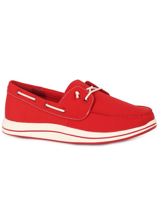 Clarks Red Brinkley Edge Canvas Shoes
