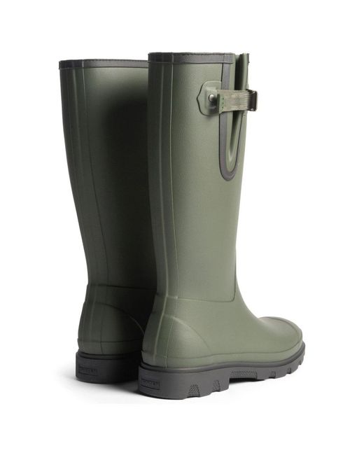 Hunter Green Field Downpour Wellingtons