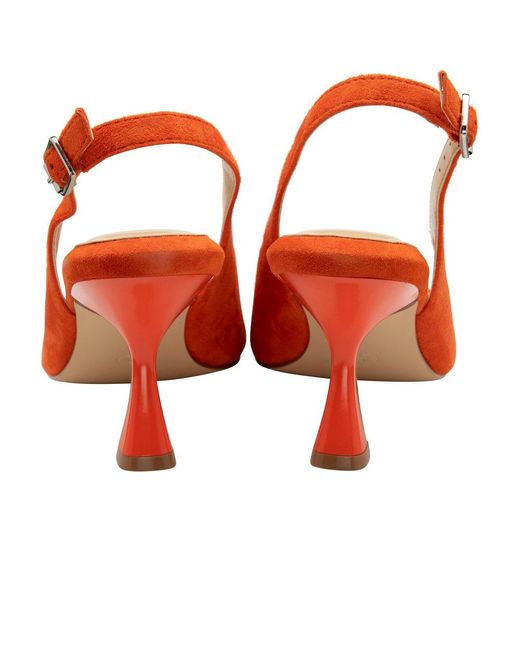 Lotus Orange Delfina Slingback Court Shoes