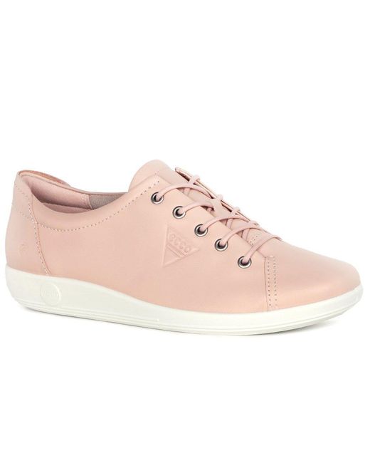 Ecco Pink Soft 2 Lace Trainers