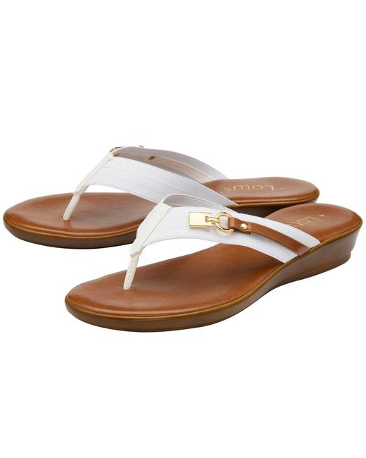Lotus Brown Esino Toe Post Sandals