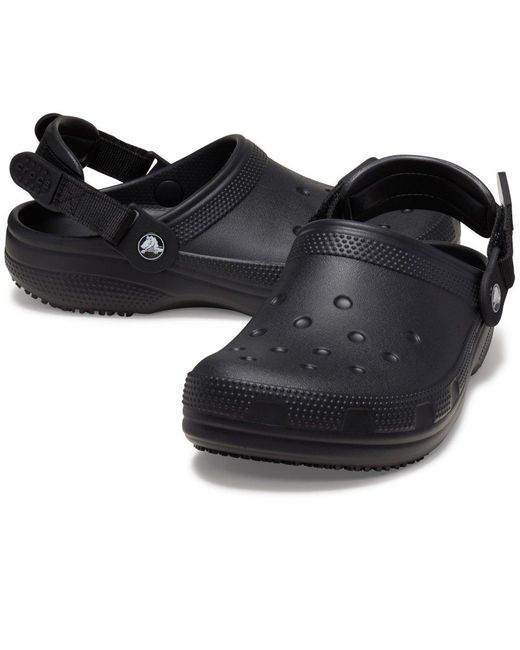 CROCSTM Black Classic Work Clogs for men