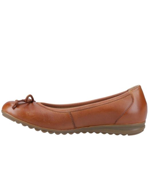 Hush Puppies Brown Lucille Bow Ballerina Shoes