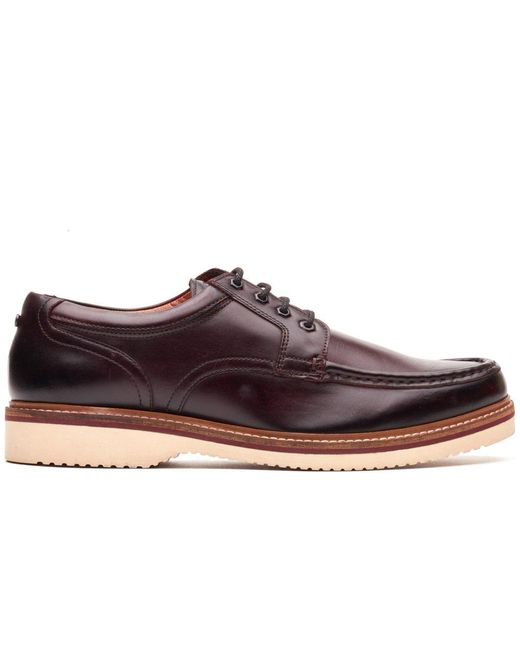 Base London Brown Langdon Apron Toe Shoes for men