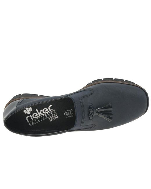 Rieker Blue Gleam Tassel Loafers