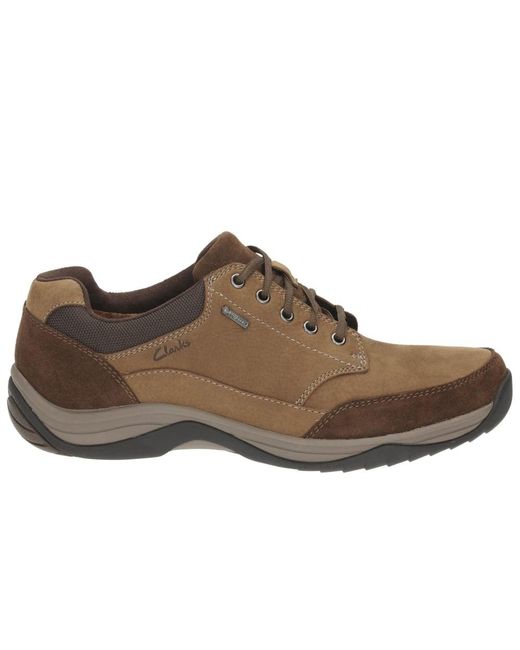 Clarks Leather Baystone Go Gtx Mens Wide Casual Shoes in Tobacco Nubuck  (Brown) for Men | Lyst UK