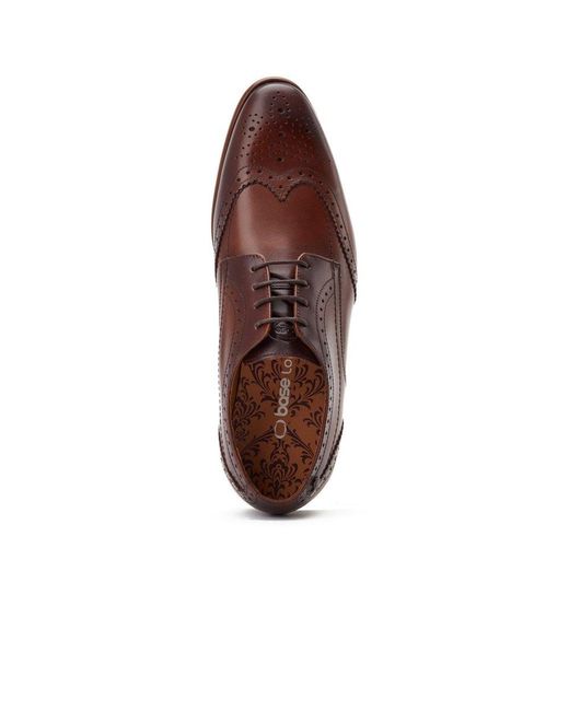 Base London Brown Barbera Lace Up Brogues for men