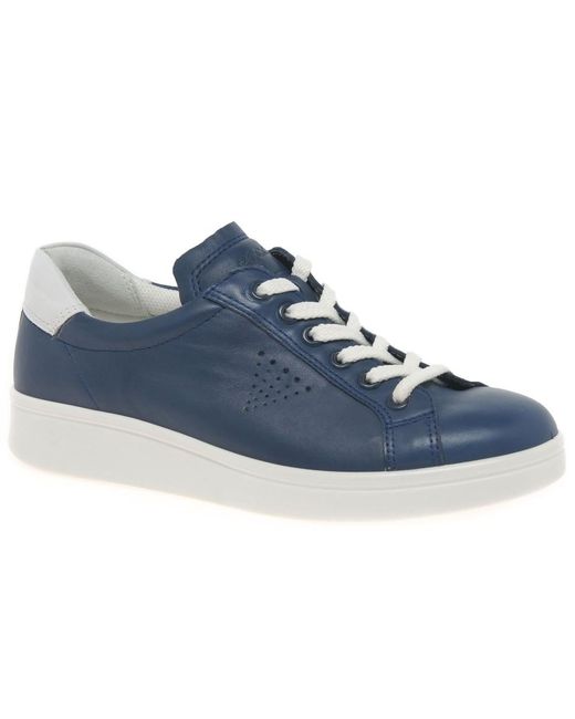 Ecco Blue Soft 4 Womens Casual Lace Up Trainers