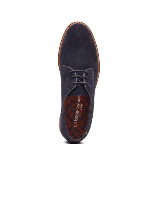 Base London Blue Strand Lace Up Shoes for men