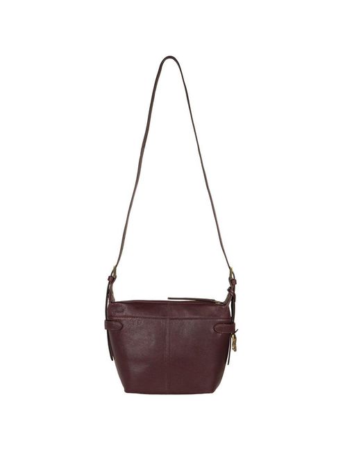 Lakeland Leather Red Newby Crossbody Bag