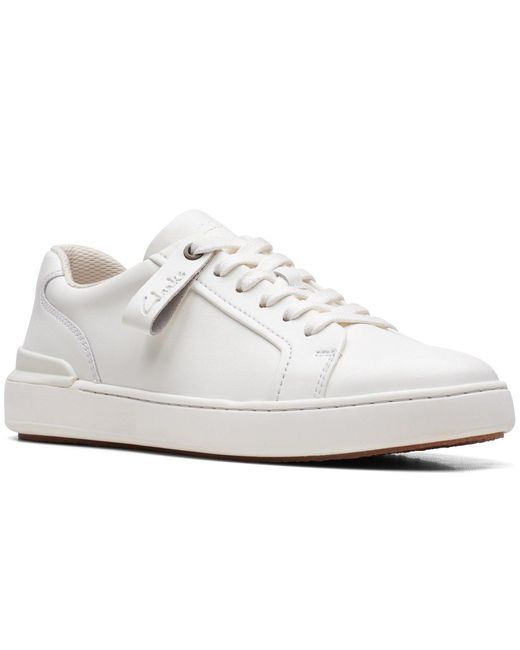 Clarks White Court Lite Move Trainers for men
