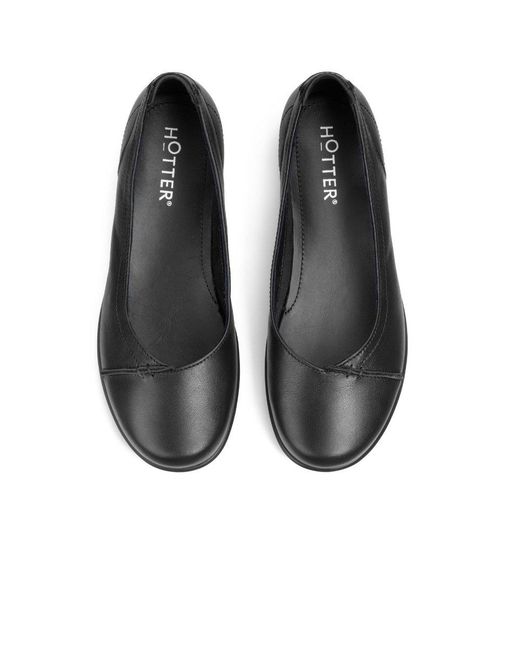 Hotter Black Robyn Ii Extra Wide Pumps