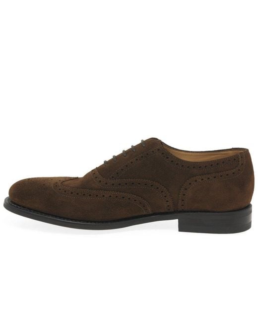 Loake Brown 302 Srg Suede Brogues for men