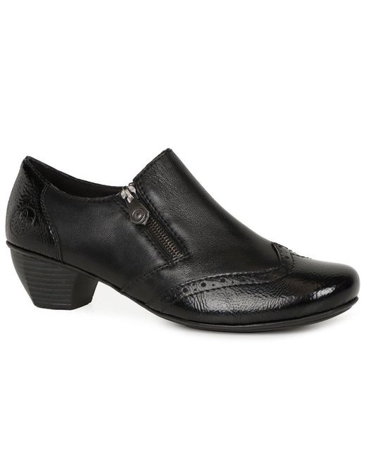 Rieker Black Treat High Cut Court Shoes