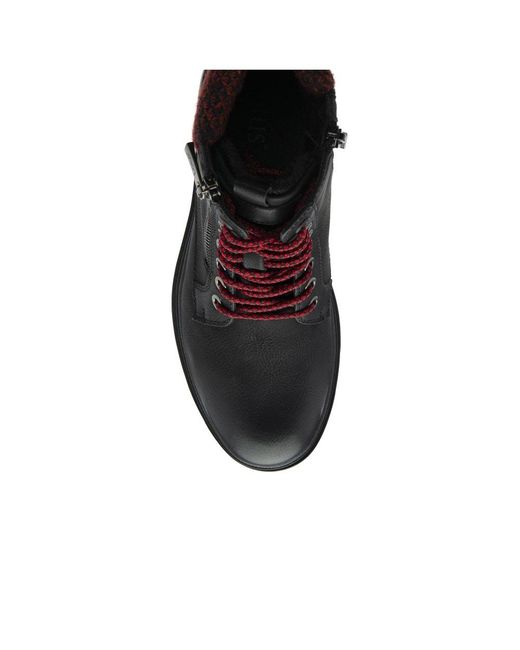 Lotus Black Saundra Ankle Boots
