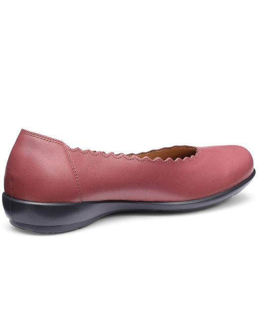 Hotter Red Eider Ballet Pumps