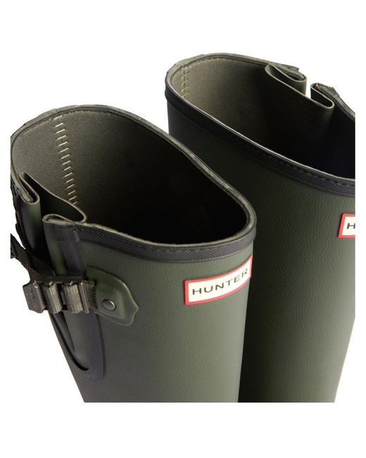 Hunter Green Field Downpour Wellingtons