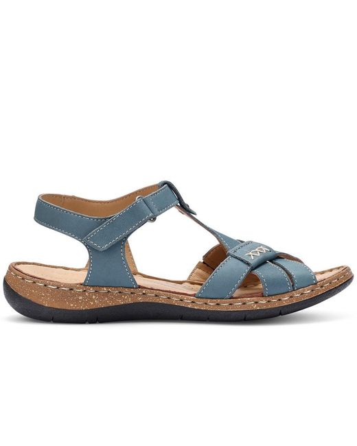 Hotter Blue Reya Wide Fit Sandals