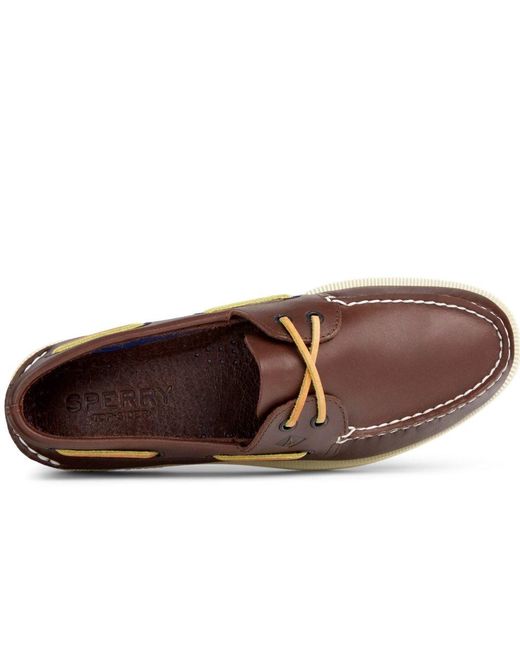 Sperry Top-Sider Brown Authentic Original Leather Boat Shoes for men