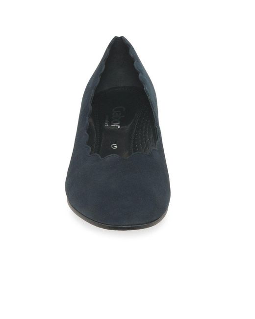 Gabor Blue Gigi Court Shoes