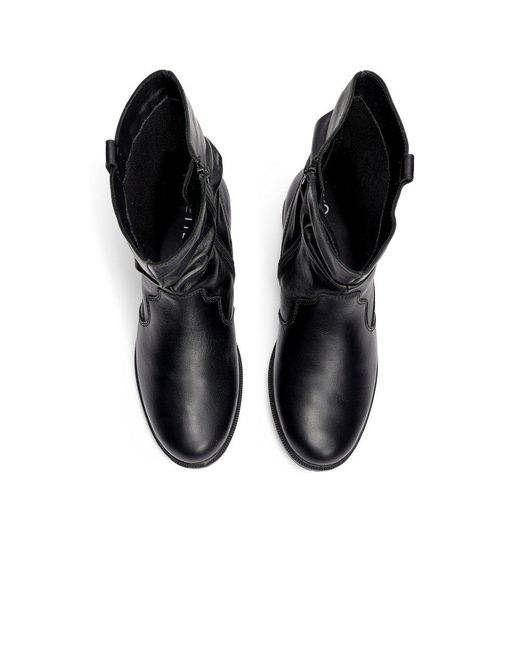 Hotter Black Irving Boots