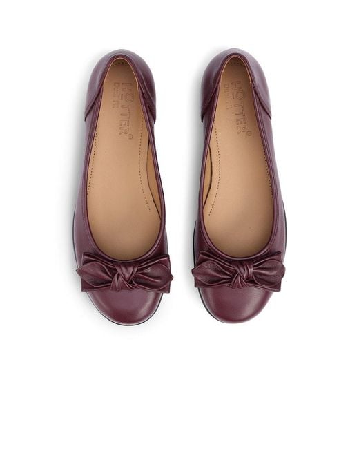 Hotter Purple Jewel Ballet Flats