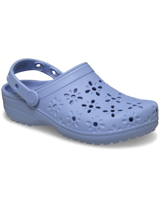 CROCSTM Blue Classic Floral Cut Out Clogs