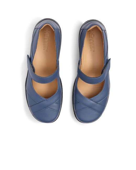 Hotter Blue Hope Mary Jane Shoes