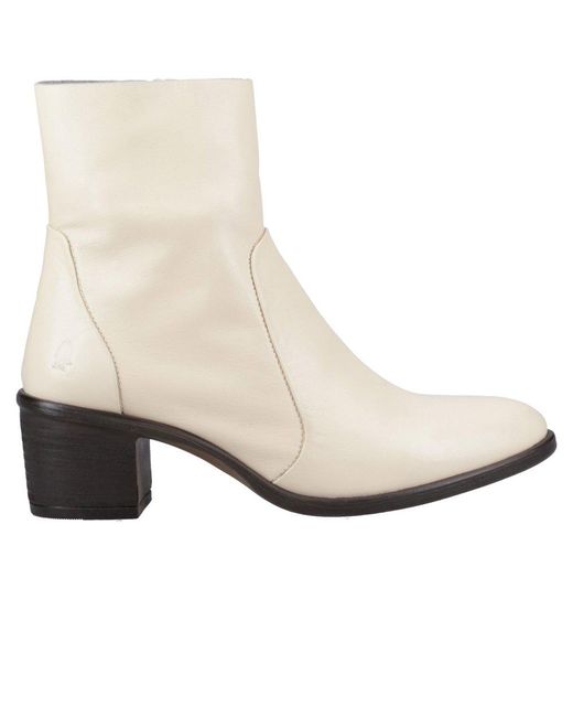 Hush Puppies White Winona Ankle Boots