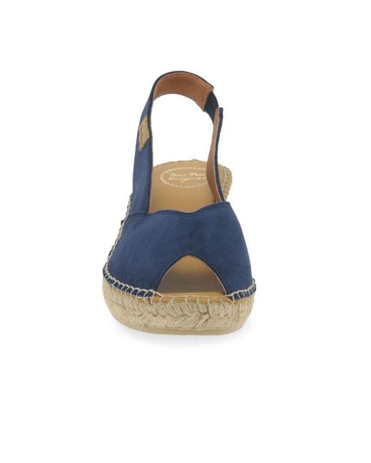 Toni Pons Blue Bernia Wedge Heel Espadrille Sandals
