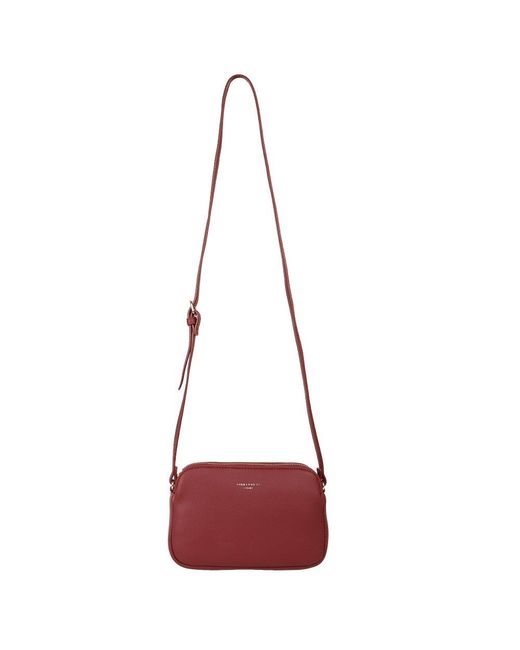 David Jones Red Toulouse Messenger Bag