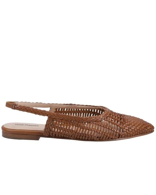 Hush Puppies Brown Dalia Slingback Ballerina Shoes