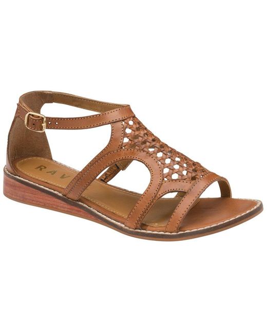 Ravel Brown Cardwell Low Heeled Sandals
