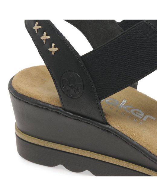 Rieker Blue Medal Wedge Heel Sandals