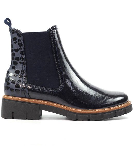 Lunar Blue Peace Ankle Boots